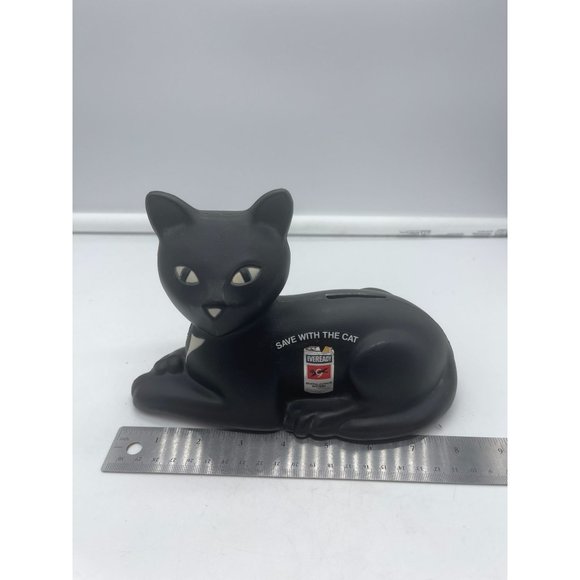 Vintage Eveready Battery Black Cat Plastic Coin Bank 1981 - Picture 7 of 8